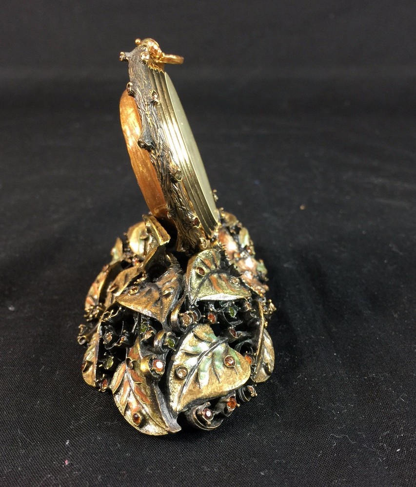 Jay Strongwater Mayfair Leaf & Bee Clock