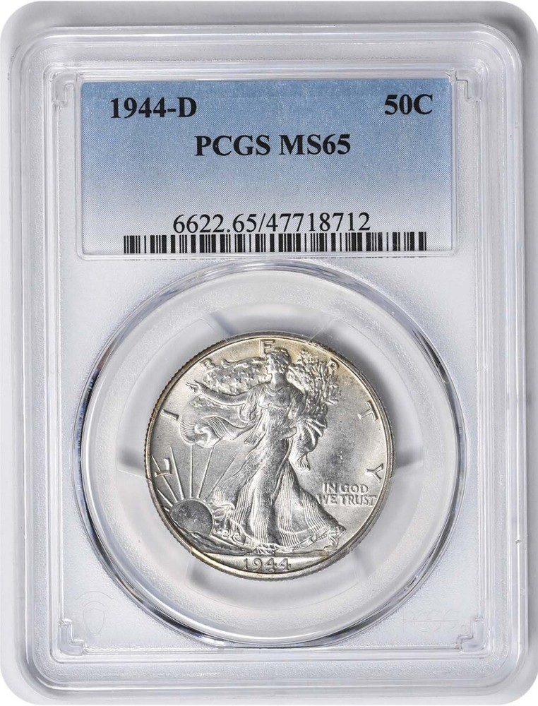 1944-D Walking Liberty Silver Half Dollar MS65 PCGS