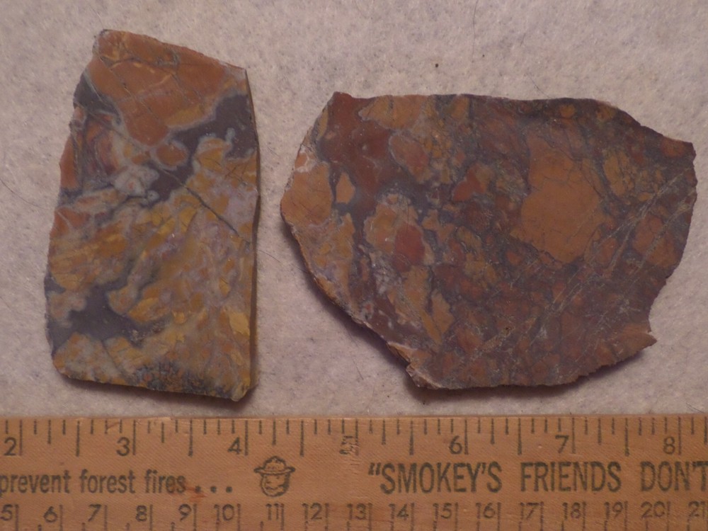 Two NICE STONY CREEK Brecciated JASPER Slabs