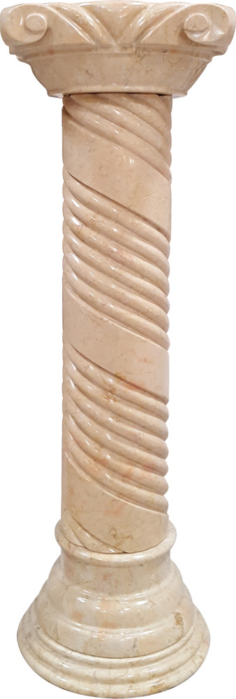 Solid Marble Pedestal Column Spiral 43" Tall. Pickup Only.