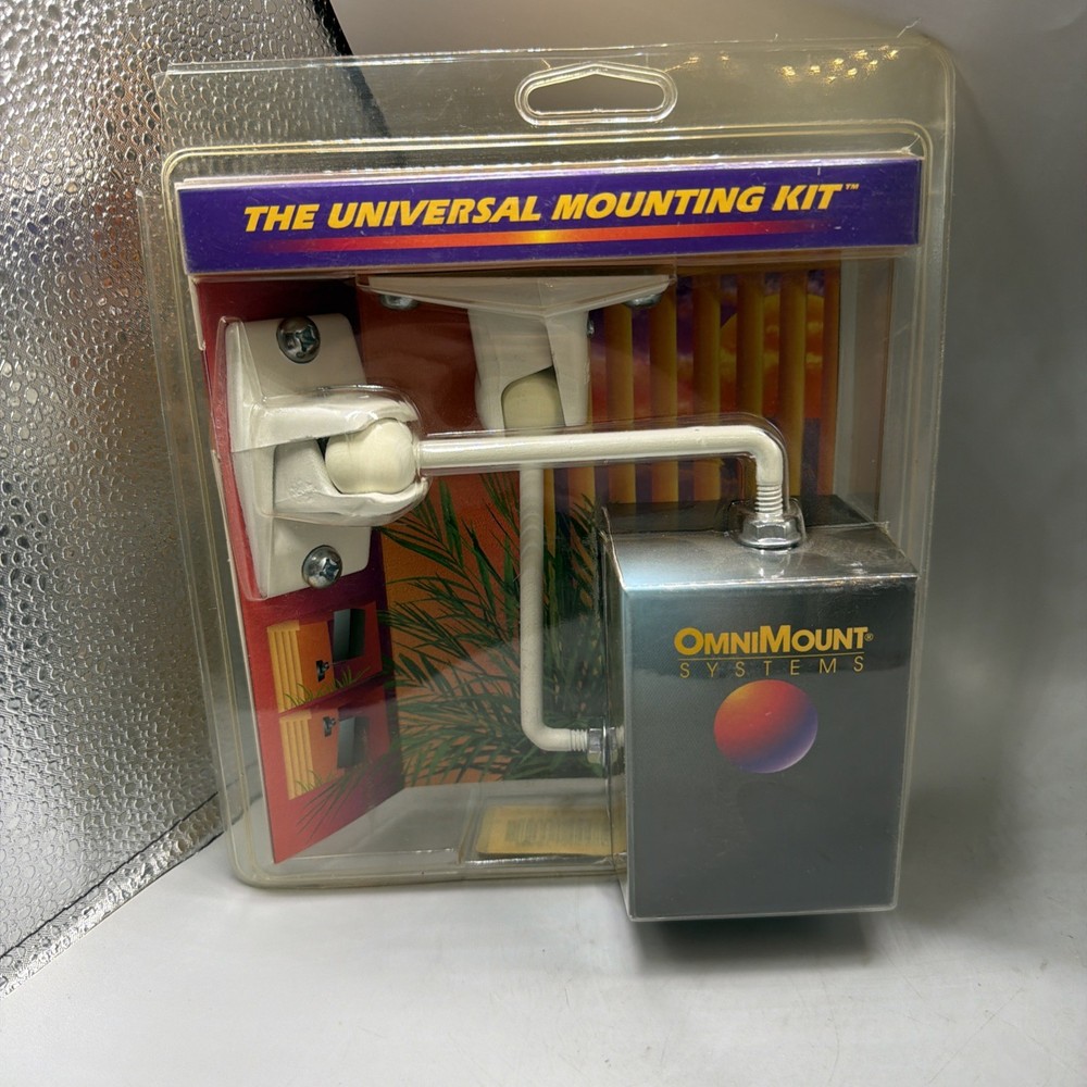 New Omni Mount Systems Universal Speaker Mounting Kit White Sealed