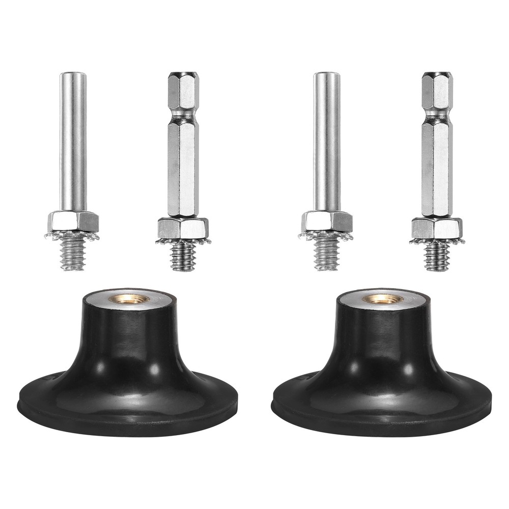 2 Pack 2" Disc Pad Holder Quick Change Disc 1/4" Shank Mandrel, Black