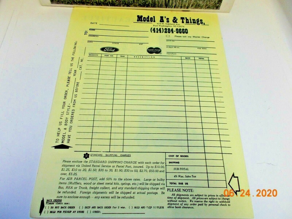 Model A's & Things Ford Parts Catalog No. 776