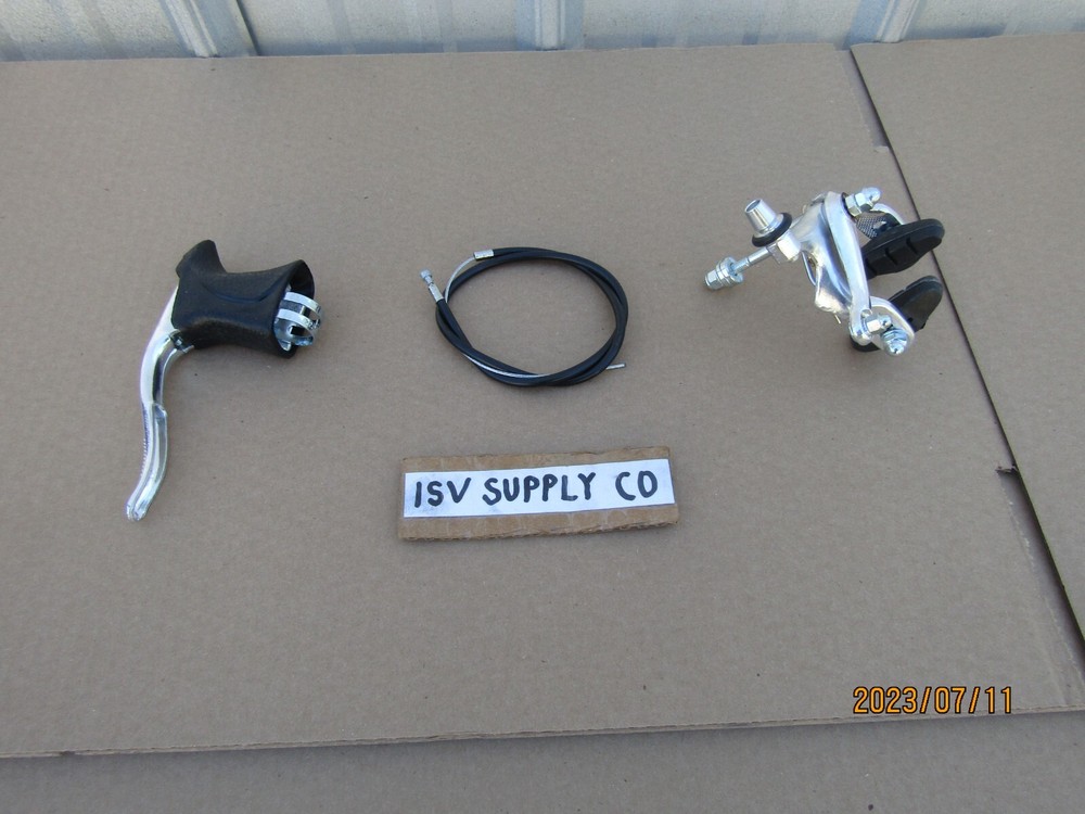 NEW FRONT ROAD OR FIXIE BICYCLE SIDE PULL BRAKE SET FOR DROP HANDLEBAR BIKES.