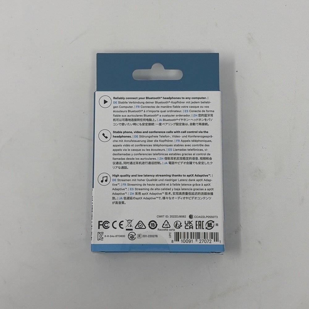 Sennheiser BTD 600 Bluetooth USB Adapter USB A USB C Dongle