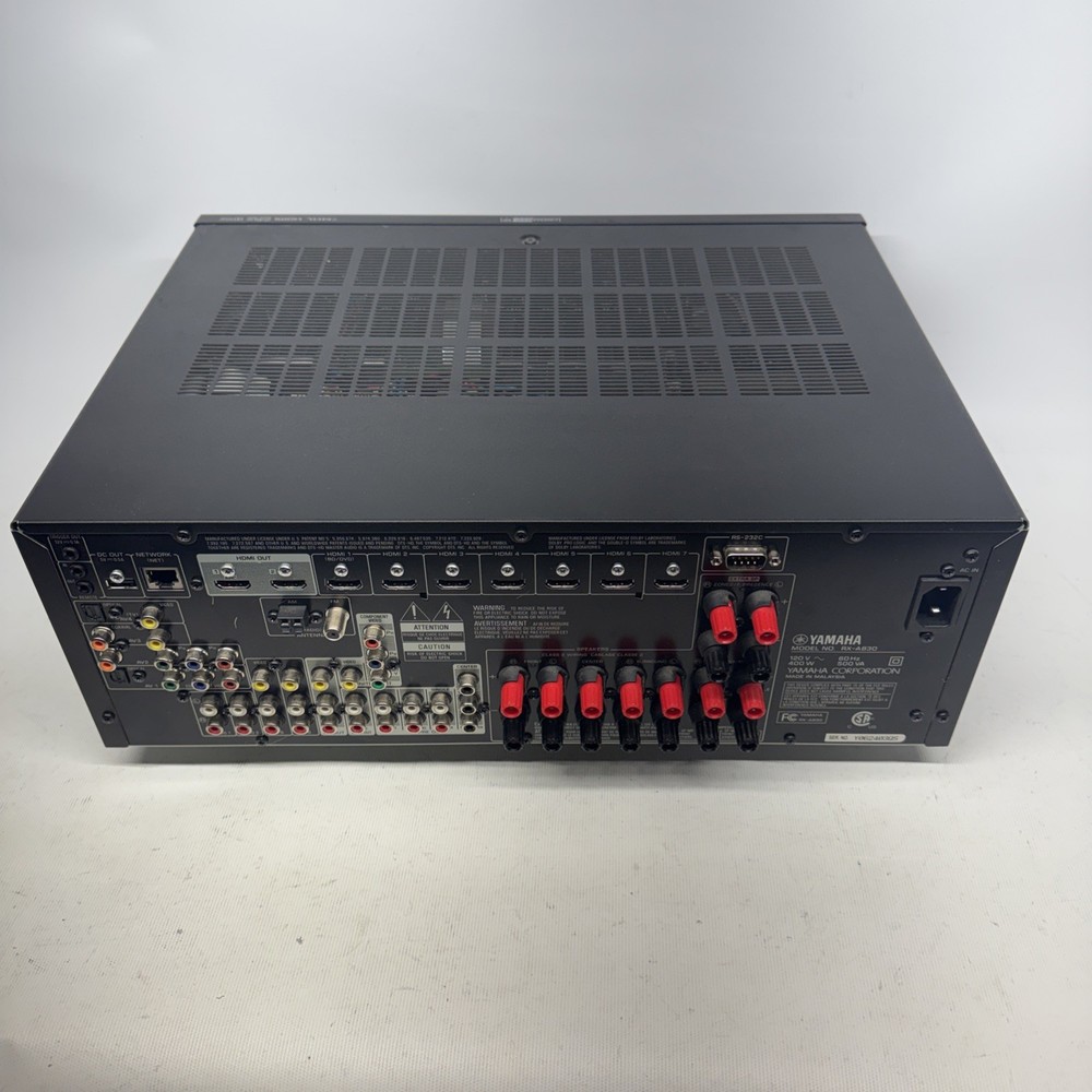 Yamaha 7.1 RX-A830 Receiver ( No Audio )