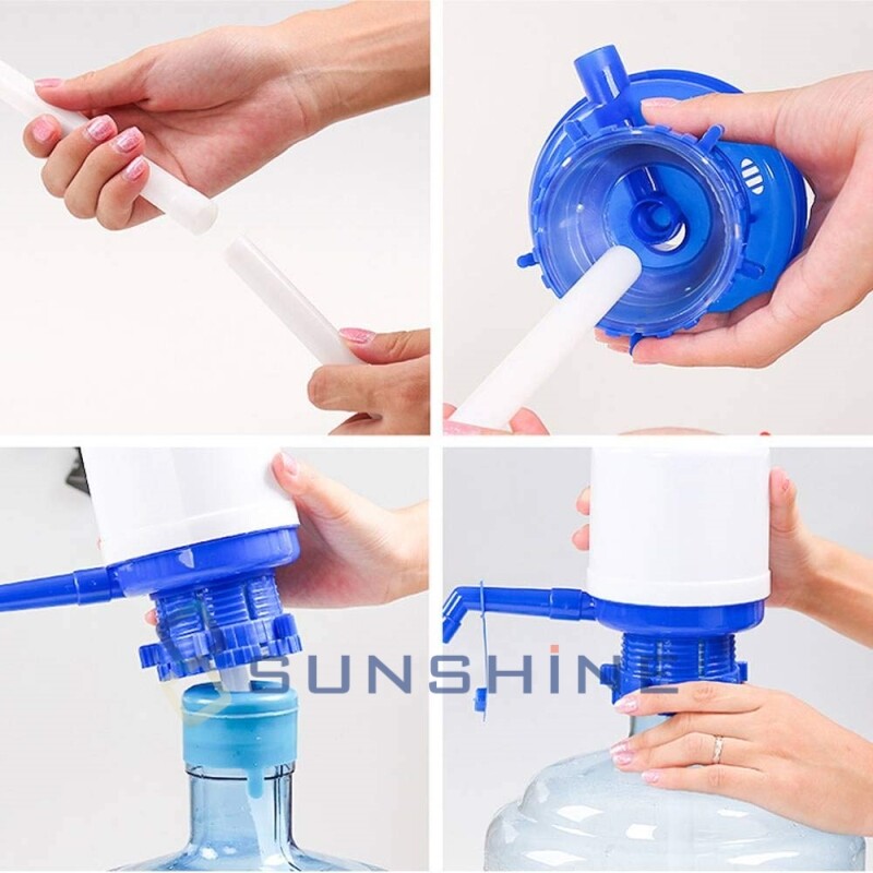 Hand Press Water Pump Dispenser 4/5/6 Gallon Easy Manual Bottled Drinking Water