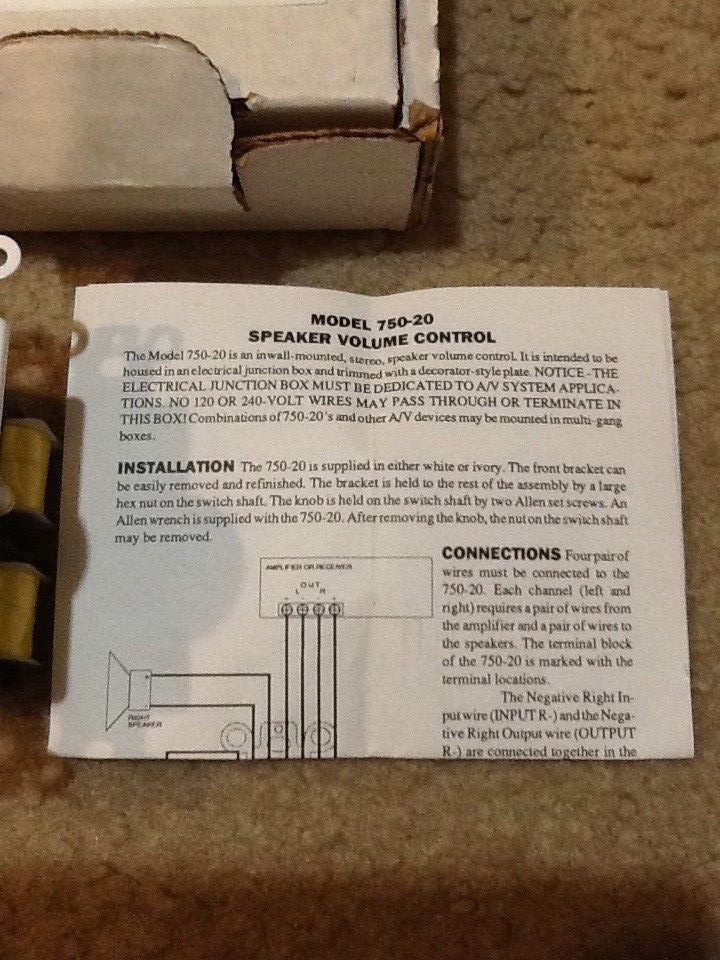 NEW XANTECH SPEAKER VOLUME CONTROL MODEL 750W-20