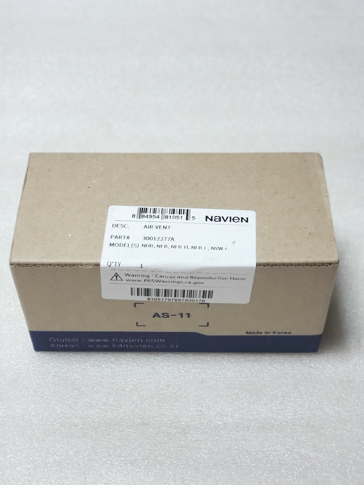 Navien 30012277A Circulation Pump Air Vent , N£W IN BOX