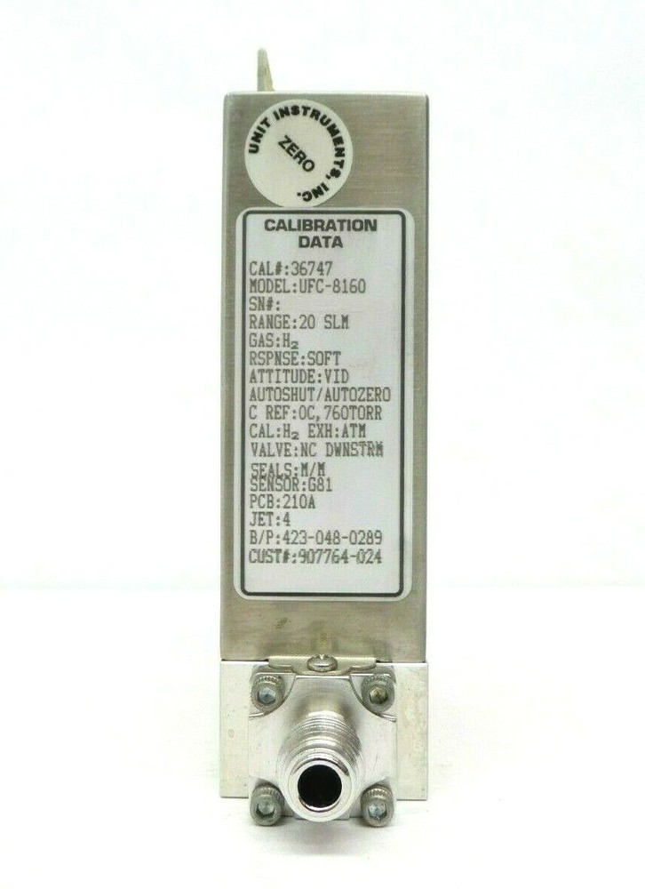 UNIT Instruments UFC-8160 Mass Flow Controller MFC 20 SLM H2 Working Spare