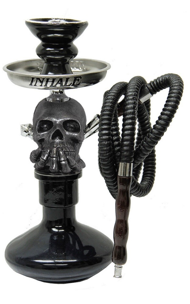12INCH HIGH PATENTED INHALE SKULL HOOKAH WITH INTERLOCK SYSTEM