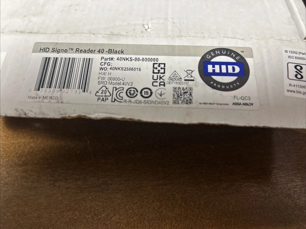 HID 40NKS-00-000000 HID Signo Keypad Reader 40- Black