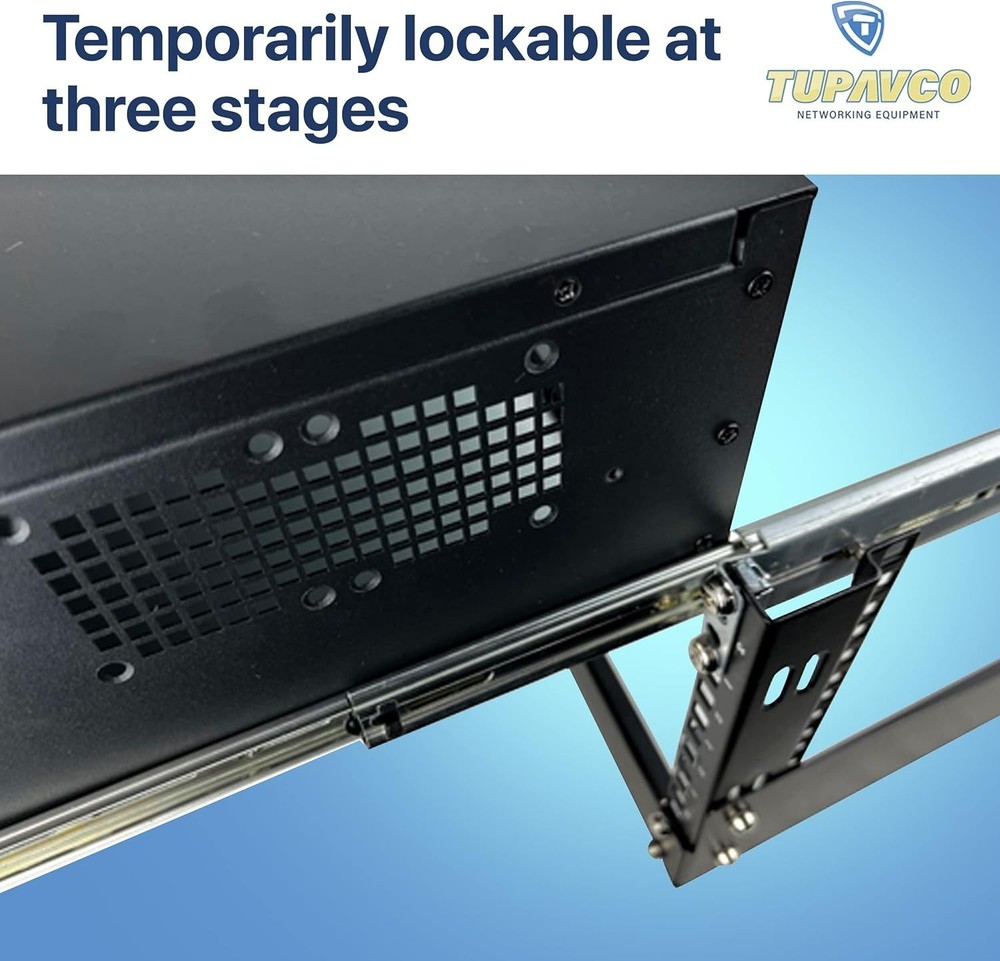 Adjustable Sliding Rails 18"-25" Depth for Server Rack
