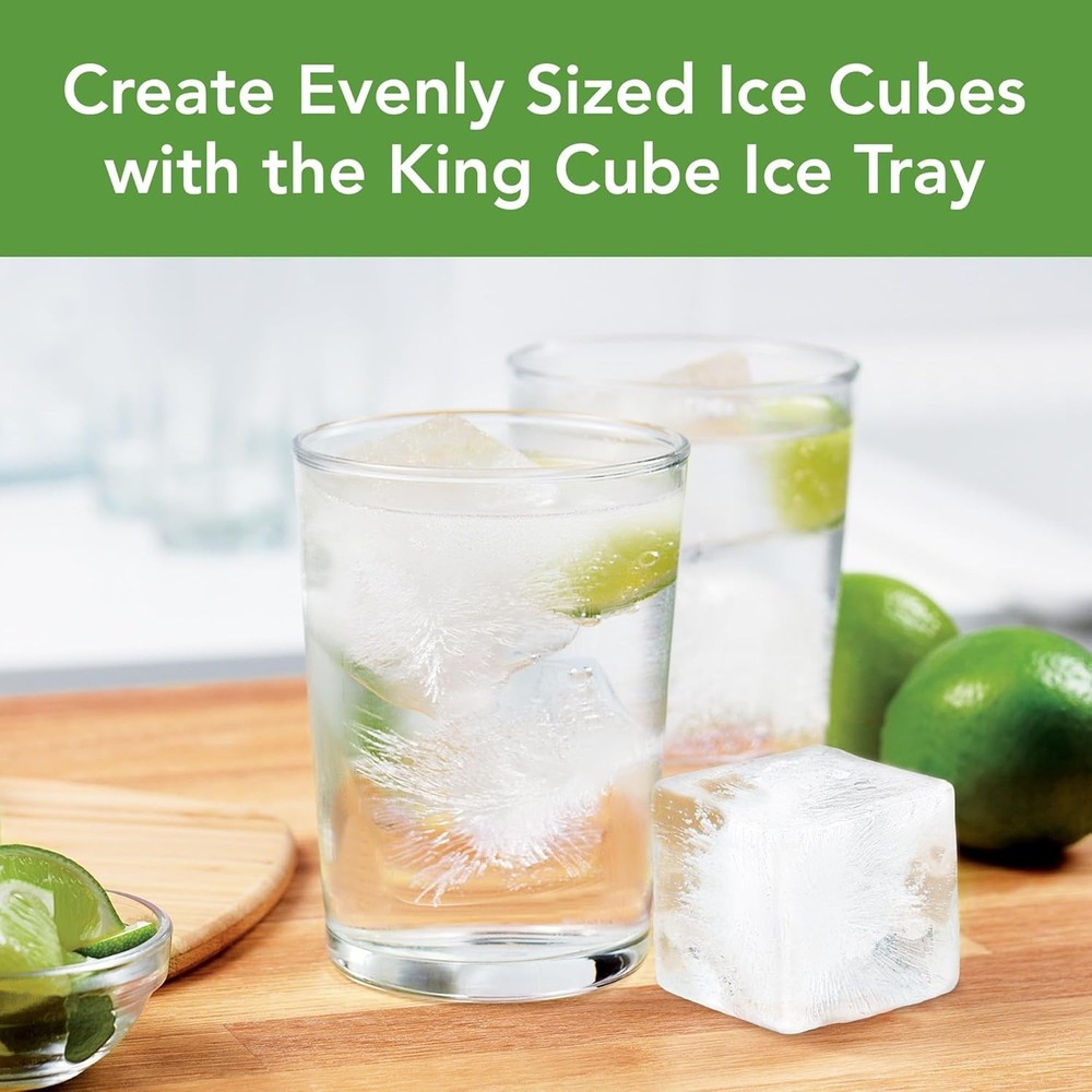 Luxury Silicone Ice Tray for Perfect 2-Inch Cubes – Dishwasher Safe & Stackable