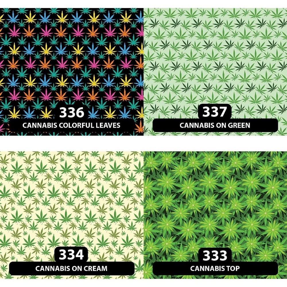 4/20 Patterned HTV for fabrics (Cannabis patterns) 18.5" ROLL ** FREE SHIPPING**