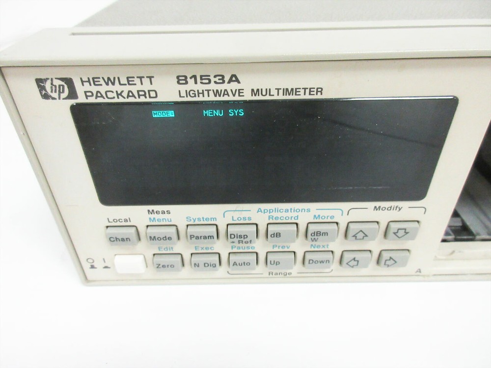 HP 8153A LIGHTWAVE MULTIMETER MAINFRAME ~ AGILENT