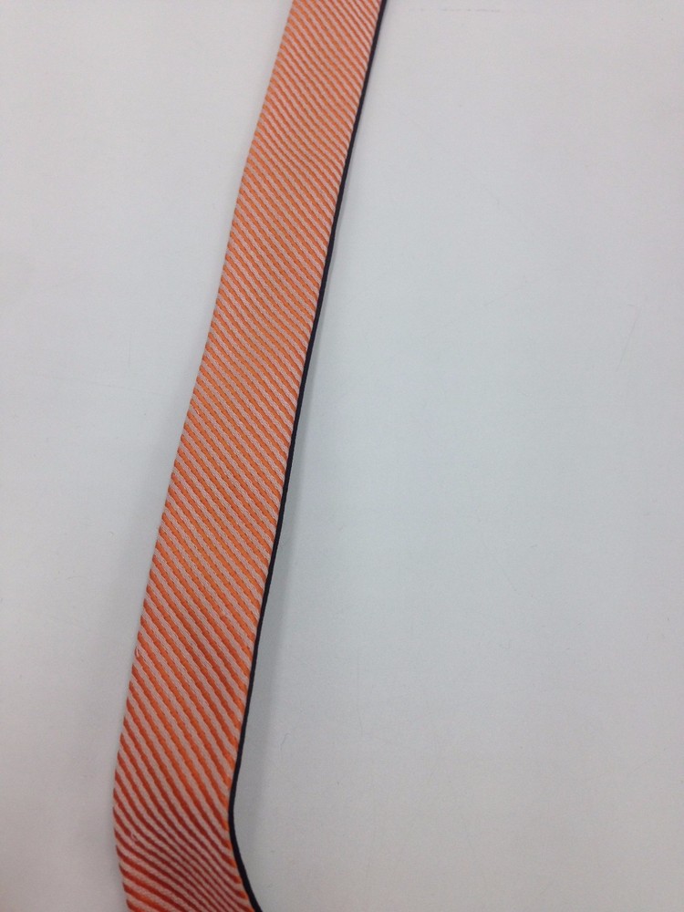 $95 Countess Mara Mens Stripe White Orange Bow Tie Classic Adjustable Bowtie