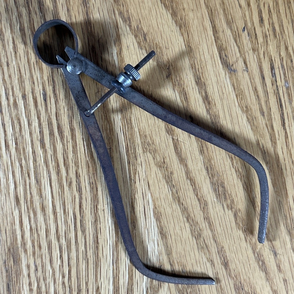 Vintage Outside Spring Calipers Dividers Unmarked Engineering Tools