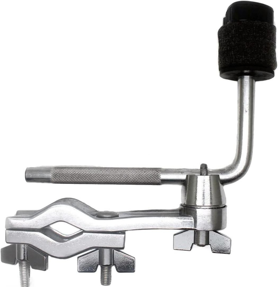 Drum Set Mounting Clamp Chrome Cymbal Boom Arm Silver