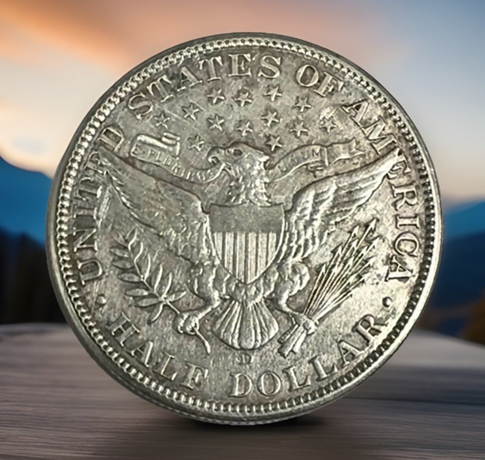 1908d 50c Barber Half Dollar AU