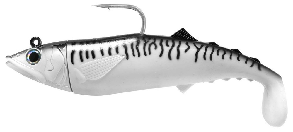 FishLab Fishlab Mas Mackerel Soft Swimbait Sinking 2 ' Oz Silver/Black Mackerel