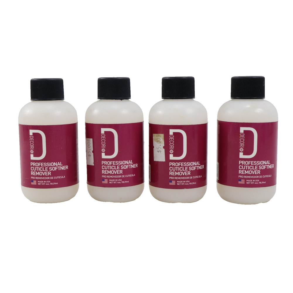 4 PACK DECORI Professional Cuticle Softner Remover 4 oz Each