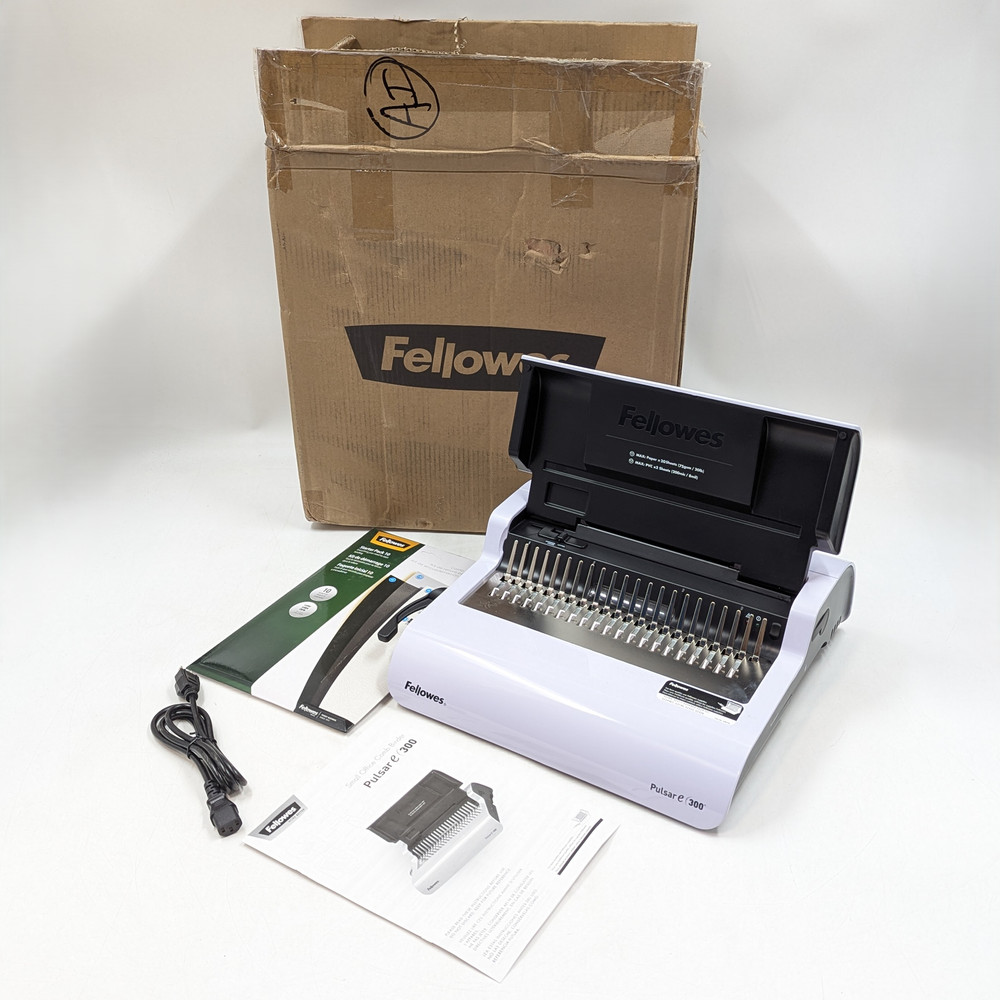 Pulsar E 300 Electric Comb Binder Machine W/ Starter Pack (5216701) White