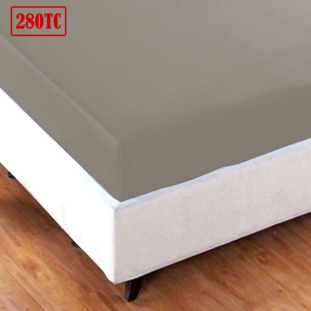Crisp Polyester Cotton Fitted Sheet Mocha King by Jason