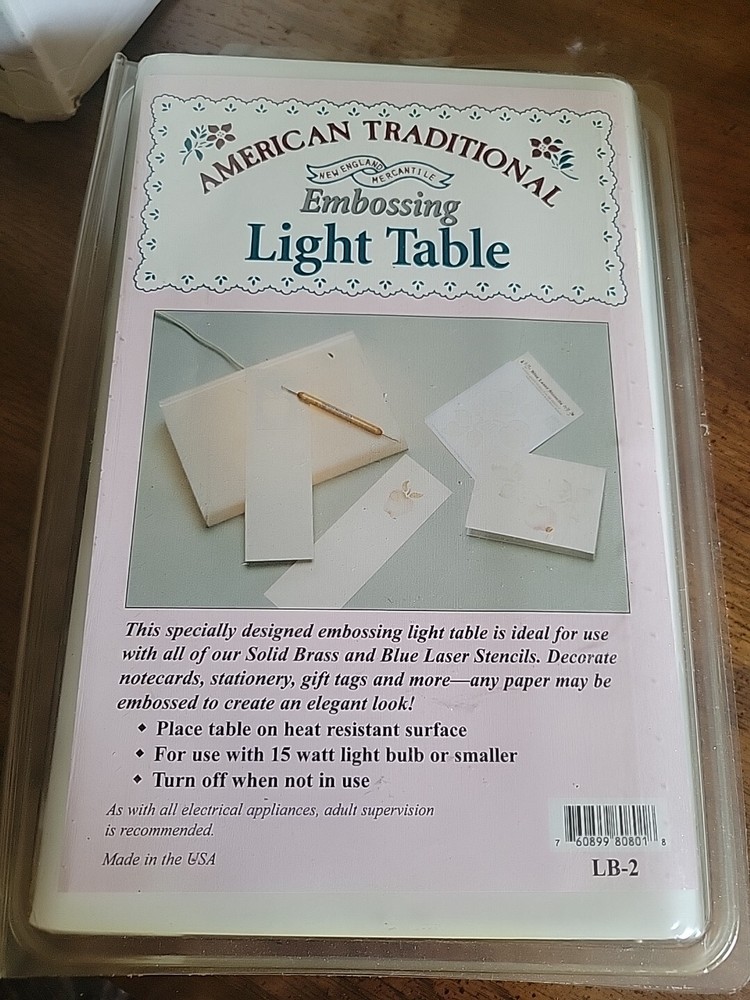 American Traditional Stencils Embossing Light Table Tested WORKING!!!