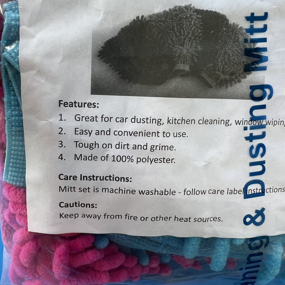 Set Of 4 Smart Home Polyester Cleaning And Dusting Mitts