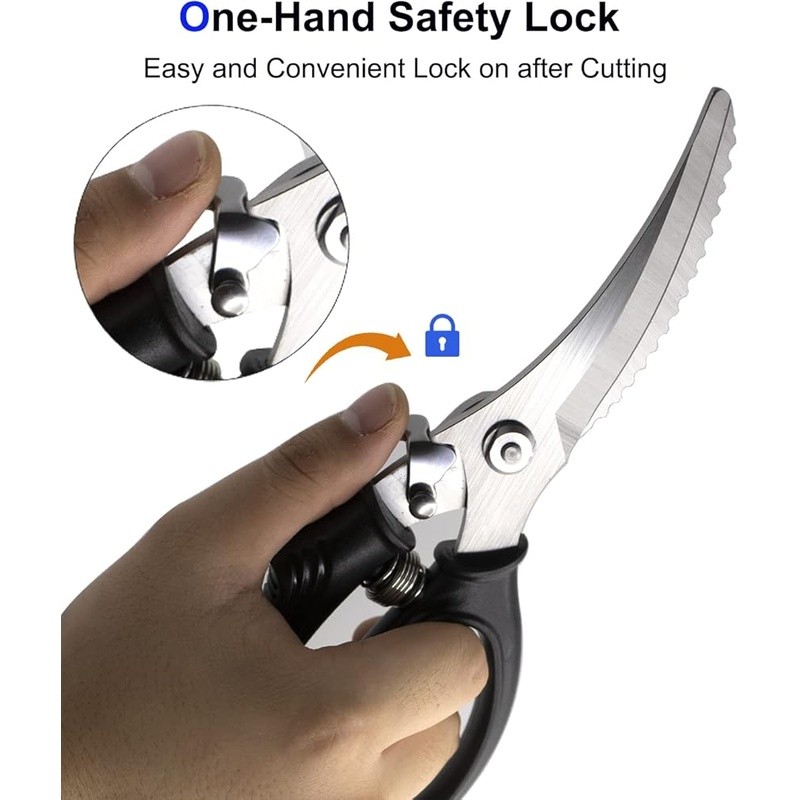 Heavy Duty Kitchen Shears Stainless Steel Poultry Scissors Multi-Function Tool