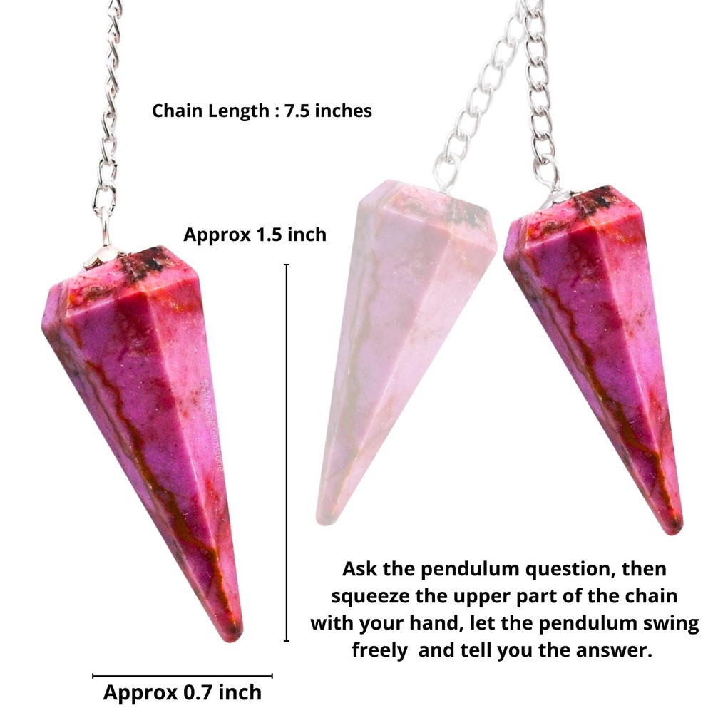 Cobalt Calcite Dowsing Crystal Pendulum