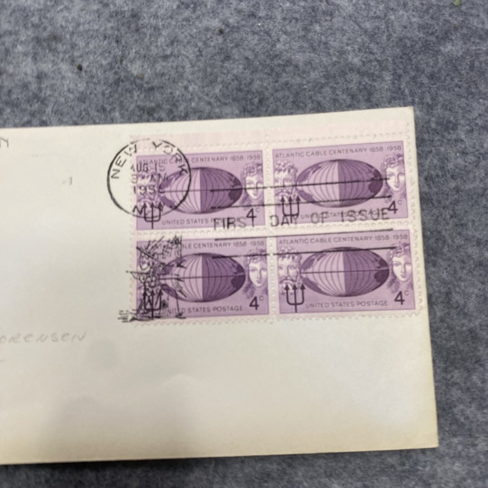 Scott #1039 1958 Atlantic Cable Centenary First Day Cover FDC Unaddressed