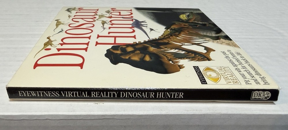 Vintage 1996 Dinosaur Hunter PC CD-ROM Eyewitness Virtual Reality Windows 95