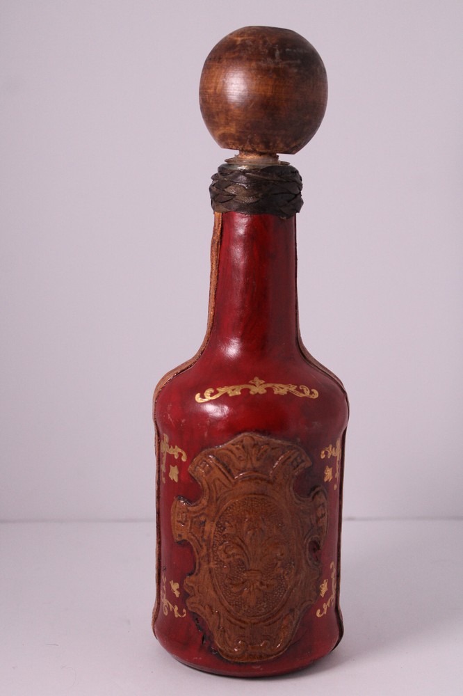 Italian Leather Wrapped Bottle