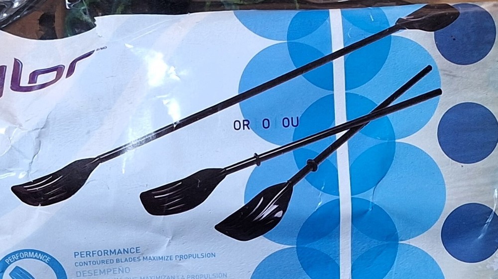 Paddle Oar Combo 73” Paddle Or 2 45” Oars Contoured HP Blades Plastic NISP