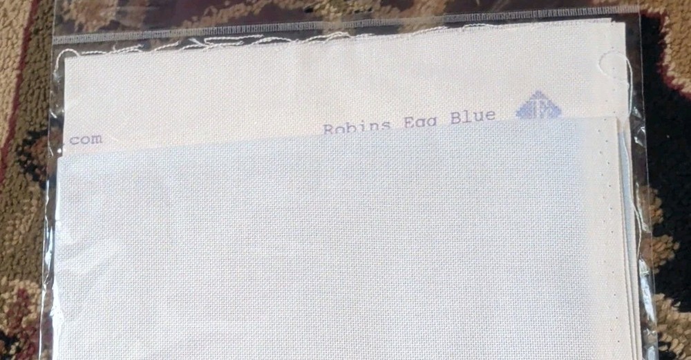 Fabric Flair Robins Egg Solid 28 count evenweave fabric, 18" x 27"