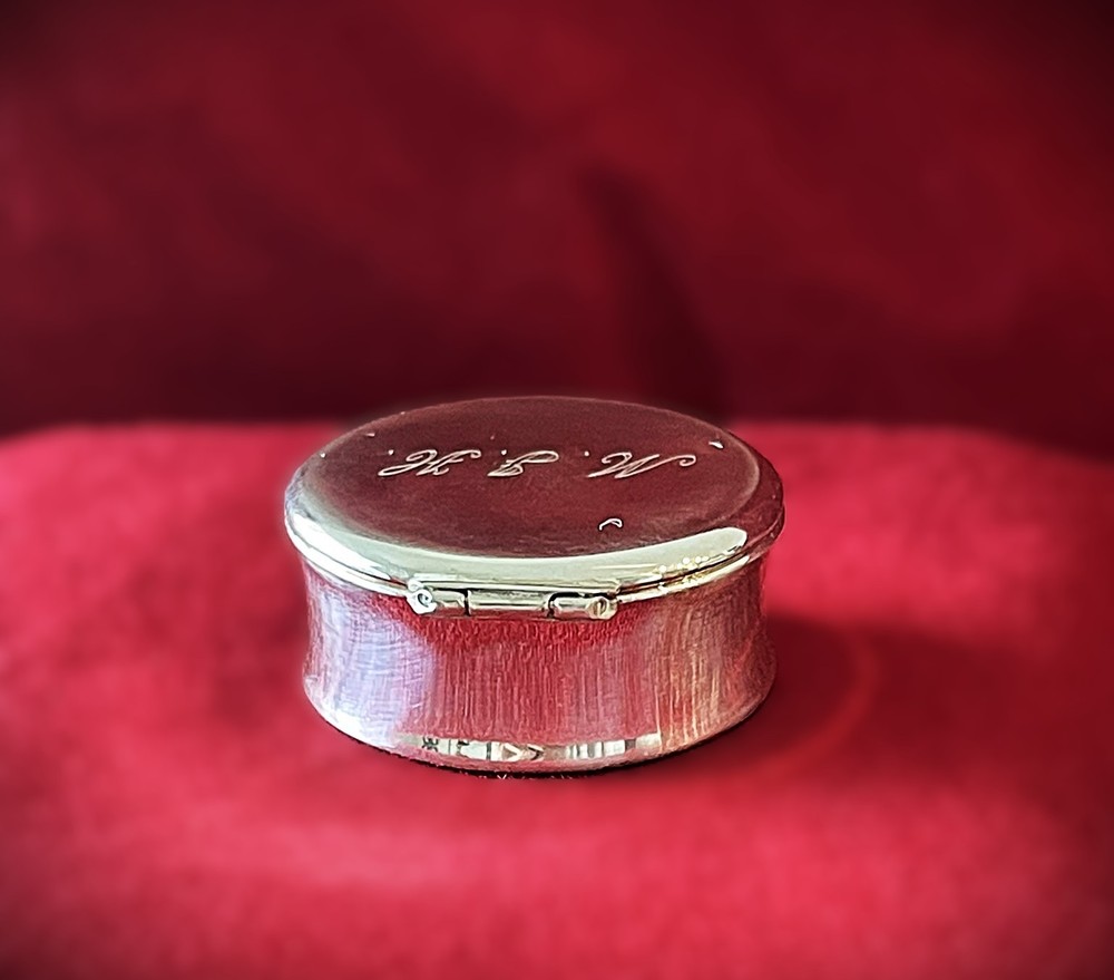 TIFFANY & CO Sterling Silver Pill Trinket Box 1837 Monogram