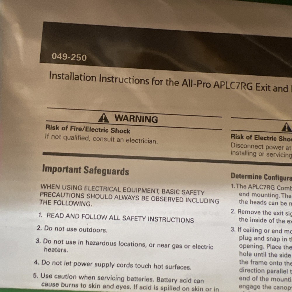 NEW - Exit Emergency Light Hardwired Exit Sign LED Light 2 Color ALL-PRO