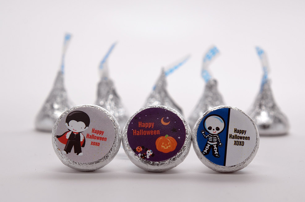 Funky Martini Spider Halloween Personalized Return Address Rectangle 27 Stickers