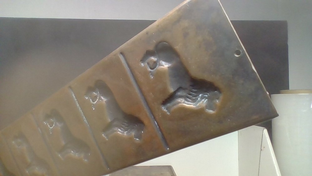 vintage lion copper chocolate mold