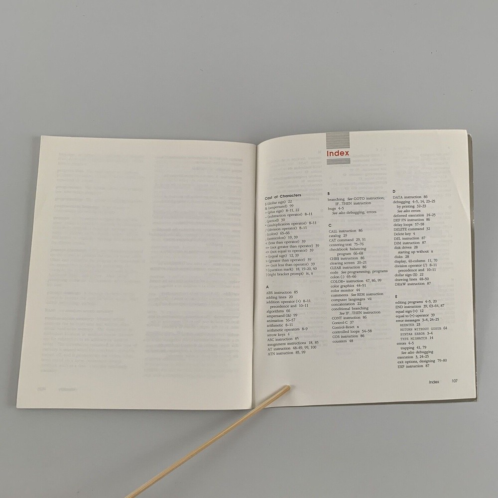 Apple II A touch of AppleSoft BASIC Tutorial Manual VTG 1986 #6