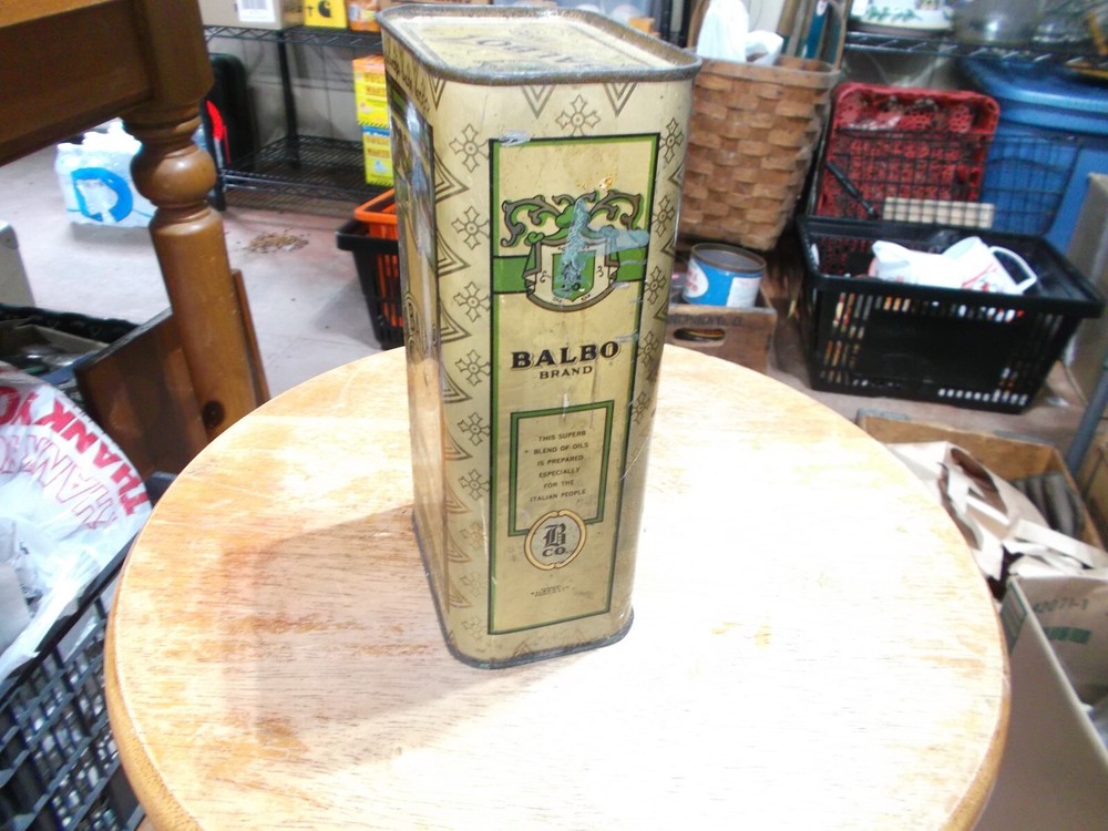 VINTAGE BALBO COOKING OIL ONE QUART TIN full