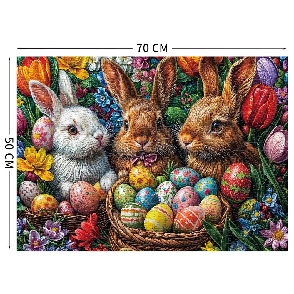 TangComplete - Easter Eggs Puzzles for Adults 1000 Pieces, Jigsaw