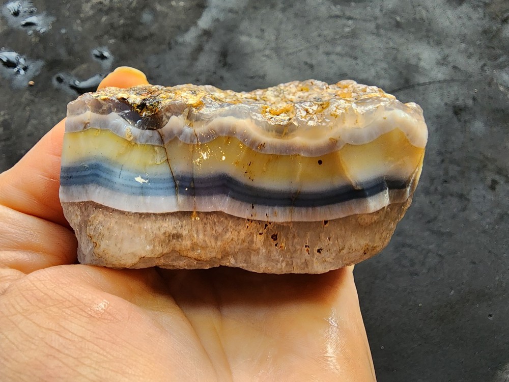 23.45 oz (665 gr) Blue Agate Rough, Crystal Stone, Decorative Rock