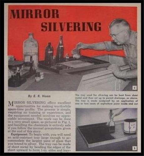 Restore Antique Mirrors Re-Silvering 1955 How-To INFO