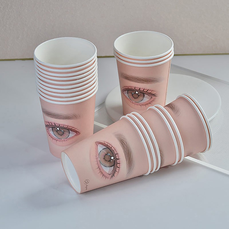 5Pcs Beauty Eyelash Practice Paper Cup Eyelash Extension Beginner Practice