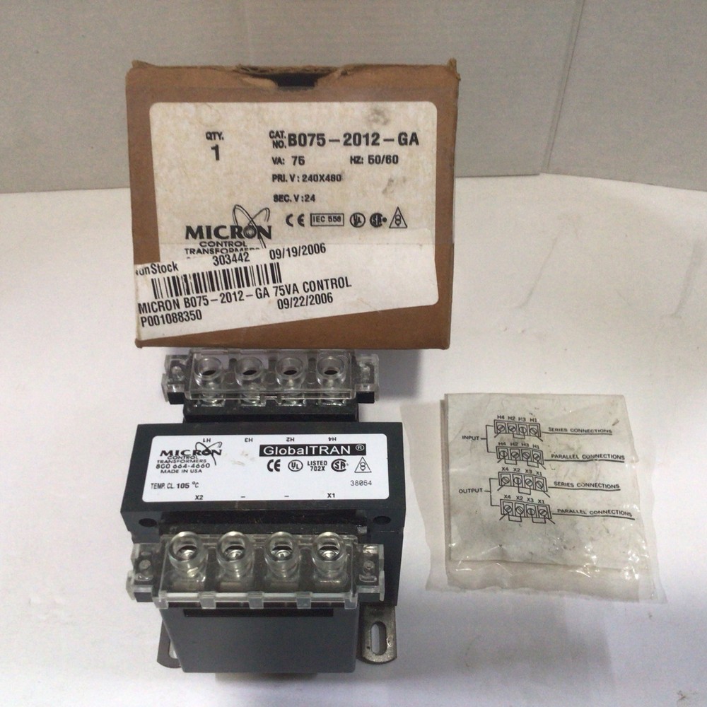 MICRON B075-2012-GA Industrial Control Transformer SHIPS SAME DAY!!