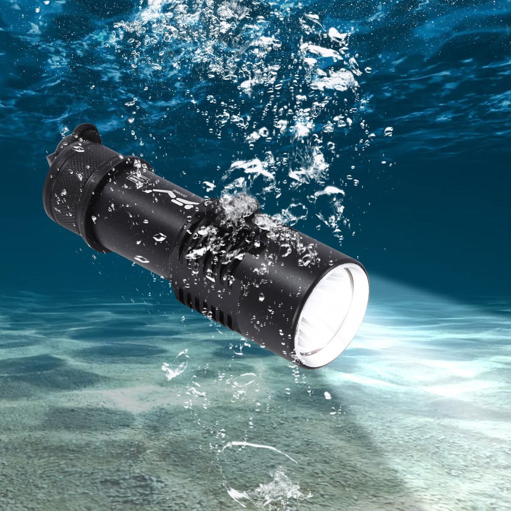 Waterproof LED Underwater Flashlight Diving Light Dive Scuba Lamp Professional