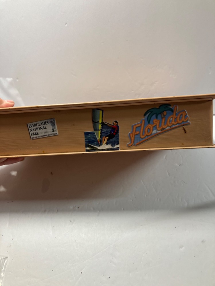 Vintage Metal Florida Adorned Tissue Box
